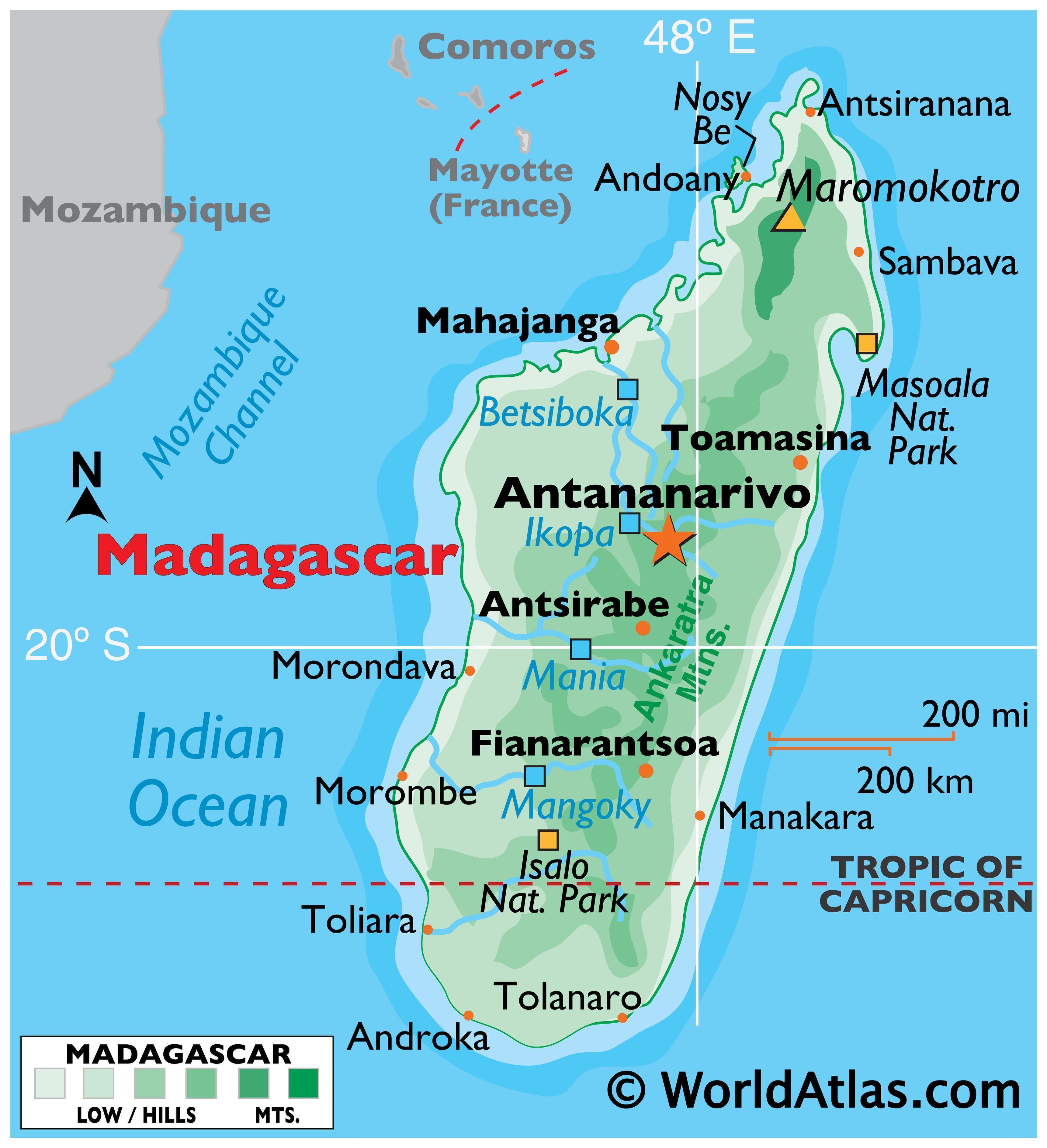 Carte Géographique de Madagascar - Souveraineté Nationale